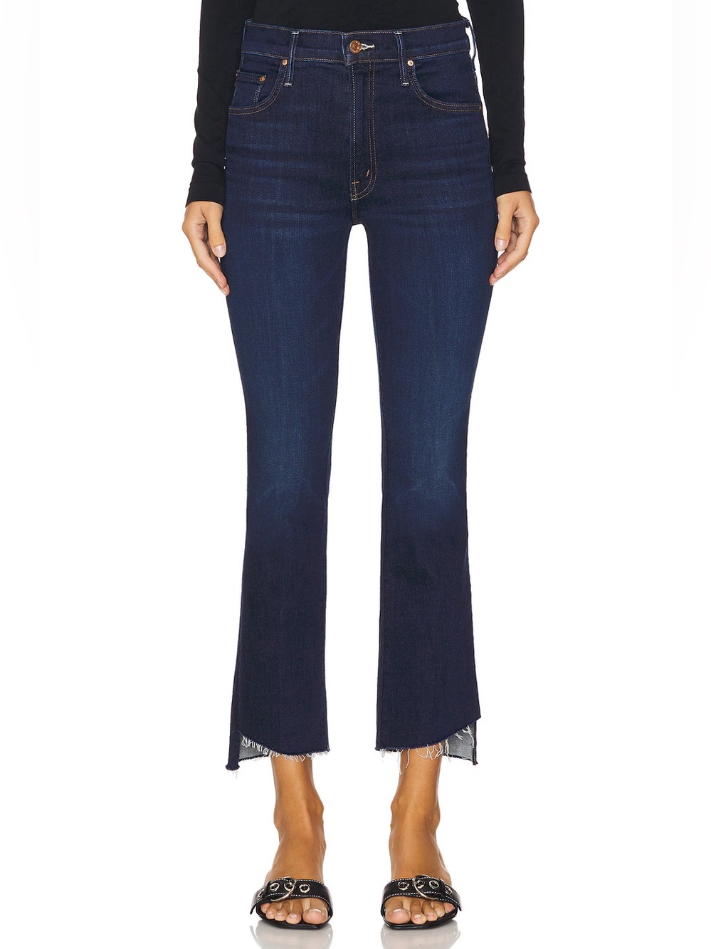 MOTHER The Insider Crop Step Fray Jeans Off Limits Denim Casual Women’s Size 30